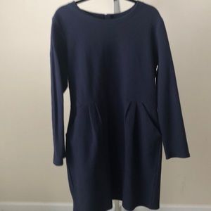 Purple cotton blend dress